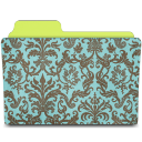 folder damask turquoise icon