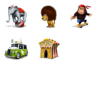Joker Circus icon sets preview