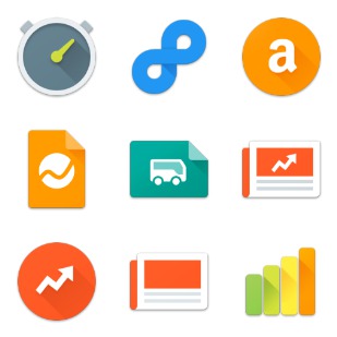 Android Lollipop Apps icon sets preview