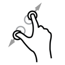 two, gestureworks, finger, scale icon