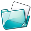 cyan, folder icon