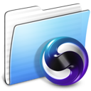 Aqua Stripped Folder Themes icon