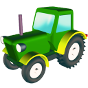 Wheeled tractor icon