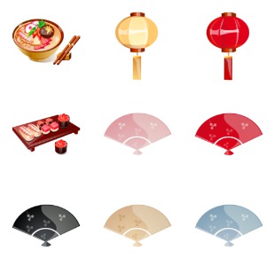 Japanese Stuff icon sets preview