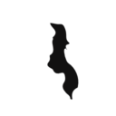 Malawi country map black shape icon