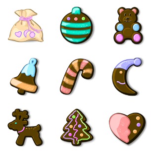 Xmas Gingerbread icon sets preview