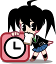 cartoon, japan, clock, timer, alarm, watch, time icon