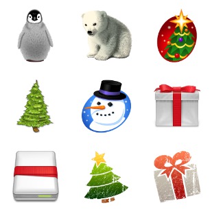 Happy Holidays 2005 icon sets preview