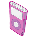 ipod, pink icon