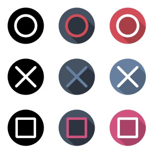 Playstation Flat icon sets preview