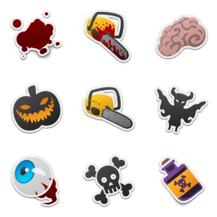 Spooky Stickers icon sets preview