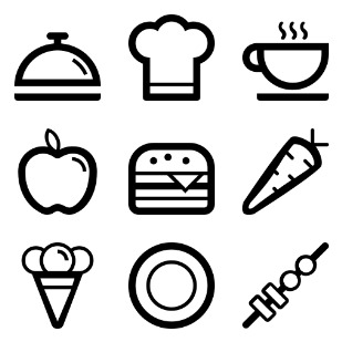Food & Drink icon sets preview