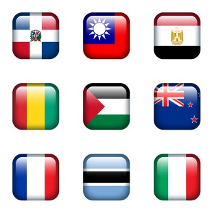 Flag Borderless icon sets preview