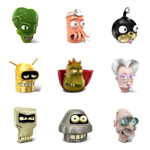 Futurama et icon sets preview