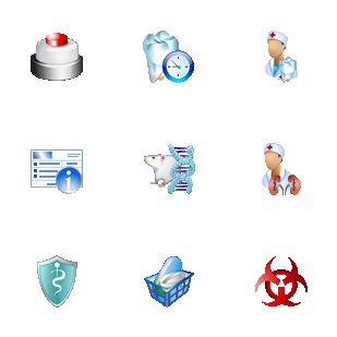 Medical icon sets preview