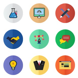 Services Flat icon sets preview