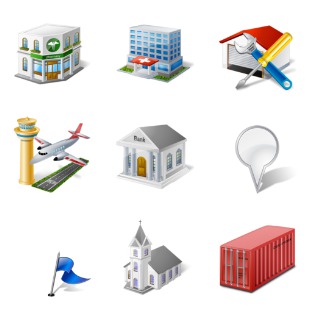 GIS/GPS/MAP icon sets preview
