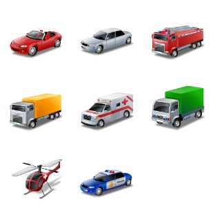 Transport icon sets preview