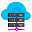 cloud, host, hosting, database, settings, share, server icon
