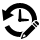 backup, pencil icon