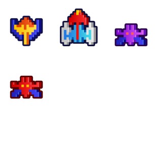 Arcade Daze Galaxian icon sets preview
