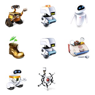 Wall-E icon sets preview