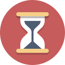 hourglass, time, timer icon