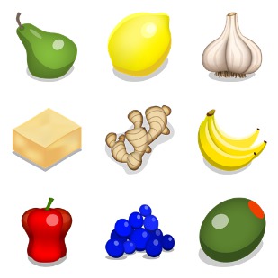 Veggies icon sets preview