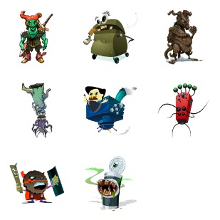 Monsters icon sets preview