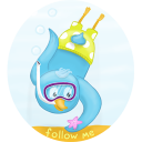 summer diving follow me icon
