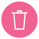 delete, style, trash, circle icon