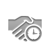 hand, handshake, clock icon