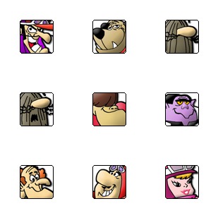 Wacky Dastardly icon sets preview