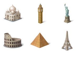 Tourism icon sets preview