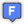 blue,f icon