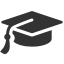 Business Graduation cap icon