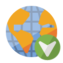 world, down icon