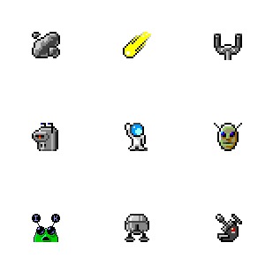 Space Bits icon sets preview