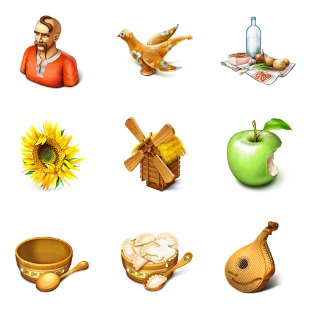 Ukrainian Motifs icon sets preview