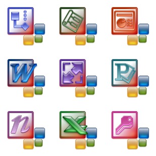Microsoft Office 2003 icon sets preview