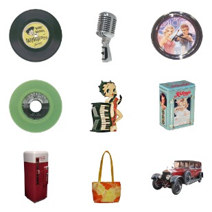 Vintage icon sets preview