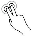 double, gestureworks, finger, two, tap icon