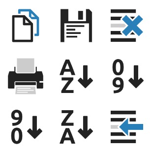 Text icon sets preview