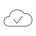 check, ok, approved, correct, approve, cloud, checkmark icon