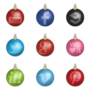 Christmas Toys Social Media Set icon sets preview