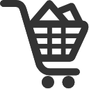 shoping, filled, cart icon