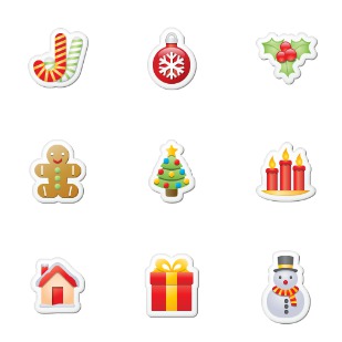 Xmas Sticker icon sets preview