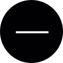 Negative thin sign in a circle icon