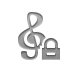 lock, notation, composer icon