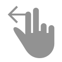 two, swipe, left, fingers icon